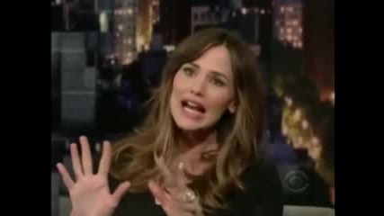 jennifer garner on david letterman 29 april 2009 - 1 част