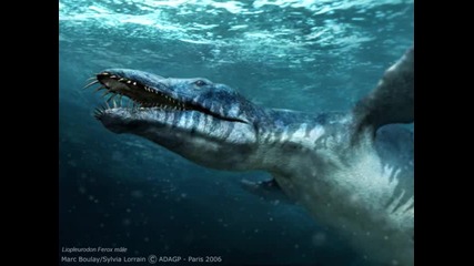 Морски чудовища Битката на титаните Megalodon срещу Liopleurodon, които все още се движи Краят 