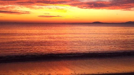 Sunrise at Bourgas beach