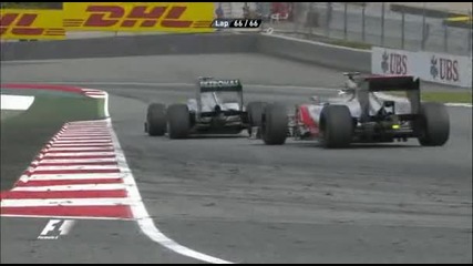 F1 Гран при на Испания 2012 - Hamilton и Rosberg в ужесточена битка за 7мото място [hd]