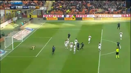 Nagatomo Goal - Inter vs Genoa 5 - 1 