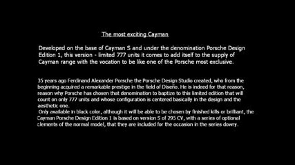Най - черен лимитиран звяр - само 777 броя - Porsche Cayman S 