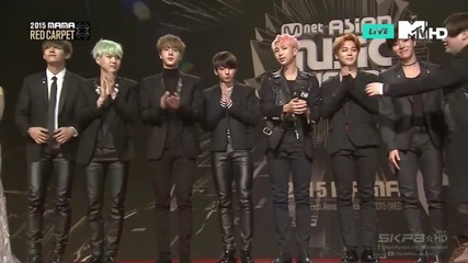 Bts (bangtan boys) - The Mnet Asian Music Awards 02.12.2015 Mama - Hong Kong