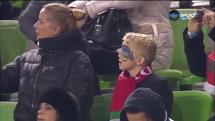 Атмосферата по трибуните преди Унгария - Норвегия