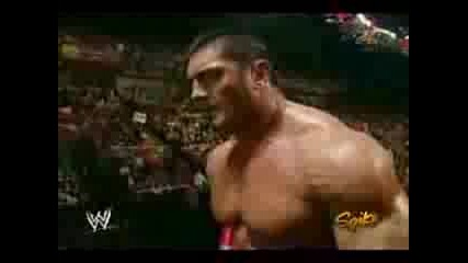 [ wwe vs tna match 1 - batista vs rhino ]