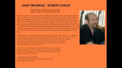 Gary Monroe Sober Companion / Coach - Helping you to get and stay sober