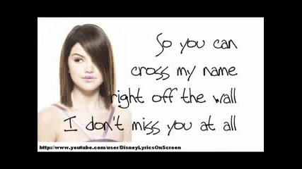 New! Selena Gomez and The Scene - I Dont Miss You At All + Lyrics 