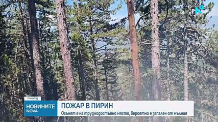 Пожар избухна в Благоевградско след вчерашната буря в района
