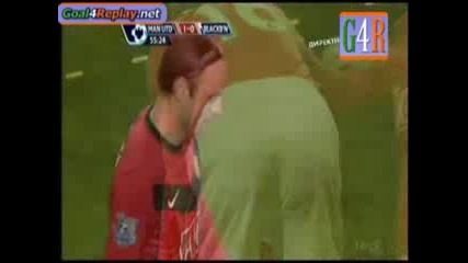гол на Димитър Бербатов за 1 - 0 срещу Блекбърн