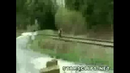 Drunk Man Gets Run Over By Train