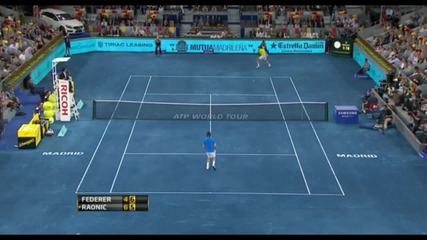 Federer vs Raonic - Madrid 2012