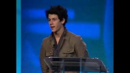 Nick Jonas Diabetes Speech at Bayer Care meeting