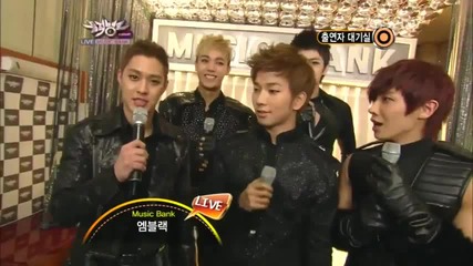 Mblaq - Back Stage @ Music Bank (13.01.2012)