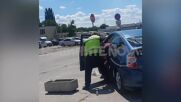 След гонка с полицията, мъж заби колата си пред сградата на КАТ-Пловдив