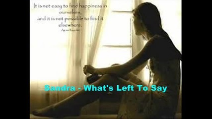 Sandra What's Left to Say (long Version) bg_sub
