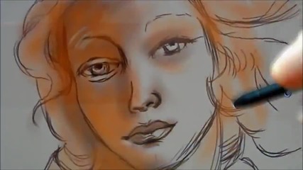 Drawing a Venus Face with the Phone, Time Lapse