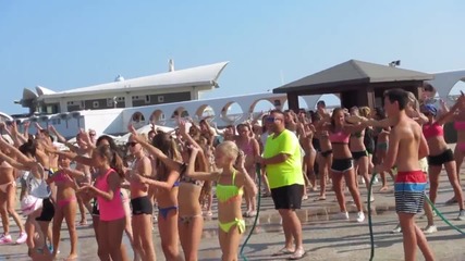 Zumba dancers on Riviera beach get hosed