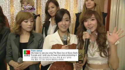 Snsd - [interview] Comeback Special Stage @ Music Bank (21.10.2011)