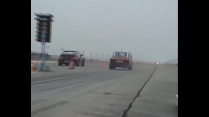Bmw M6 Hamann Vs. Lada Turbo Drag Race [1/4 Mile]