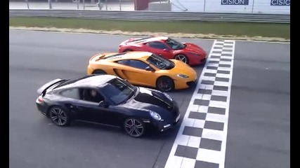 Mclaren Mp4-12c Vs Ferrari 458 Italia Vs Porsche 997 Turbo Mkii