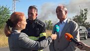 Голям пожар пламна край бивш завод на изхода на Асеновград