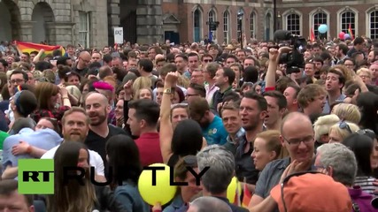 Ireland: Dubliners rejoice after 'Yes' vote in gay marriage referendum