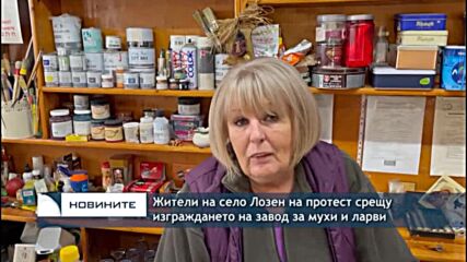 Жители на село Лозен на протест срещу изграждането на завод за мухи и ларви