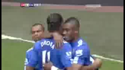 Liverpool vs Chelsea 0 - 2 - Drogba gol 