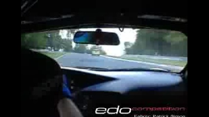Porsche 911 Gt2 Edo Competition in Nurburgring on board cam