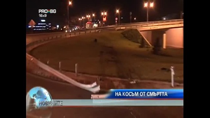 Бентли изхвърча от пътя след гонка 