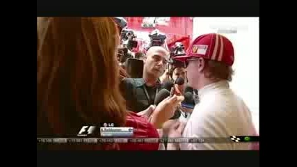 Kimi Raikkonen in interview after Grand Prix of Spain 2009