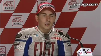 Jorge Lorenzo interview after the Gran Premio Generali de la Comunitat Valenciana 