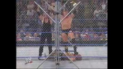 Brock Lesnar vs Vince Mcmahon Steel Cage Match, Kurt Angle Special Referee 