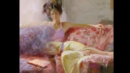 Harmony Between Women and Music.. (pino Daeni painter)