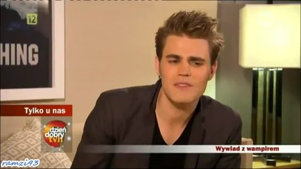 Paul Wesley (the Vampire Diaries) speaking Polish - Dobry Tvn