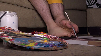 'Disability is not a barrier' - Tunisian artist uses his toes to create works of art