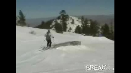 Малък Фал По Време На Ски