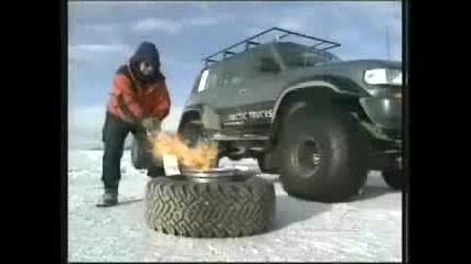 Бърз ремонт на гума в студ