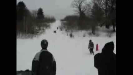Hilarious Sled accident! Funny Video