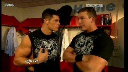 Raw 08/31/09 Legacy & Randy Orton [backstage]