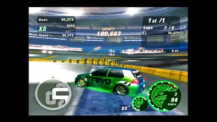 nfsu2 drift - stadiom 3.. 6laps 1.xxx.xxx 