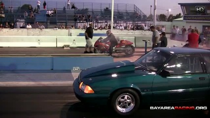 7 Sec Turbo Busa vs Fox Body Mustang