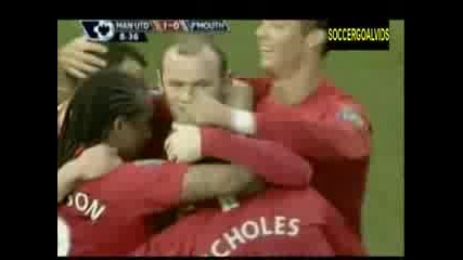Manchester United vs. Portsmouth 2:0 гола на Рууни
