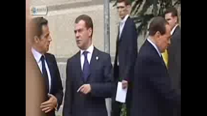Дмитрий Медведев пиян на Г8