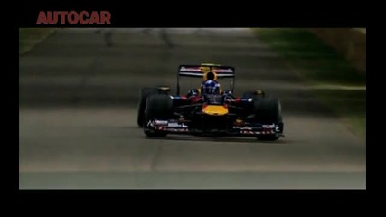 Goodwood Fos 2010 - Adrian Newey drives Red Bull Rb5 F1 