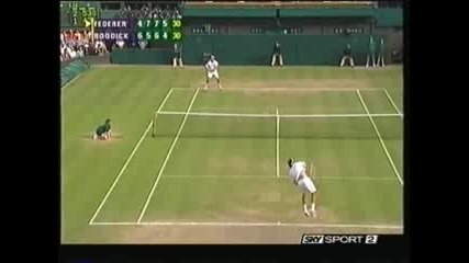 Wimbledon 2004 : Федерер - Родик | последни точки