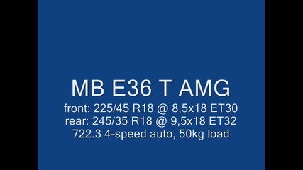 Mercedes W124 E36 Amg acceleration 0-180 km/h