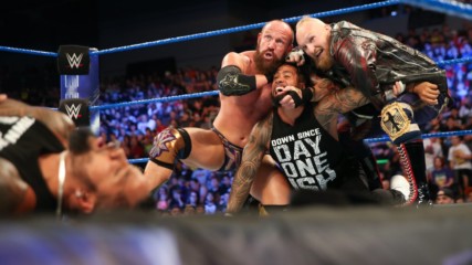 SAnitY attacks The Usos before their debut match on SmackDown LIVE: Wal3ooha, 21 June, 2018