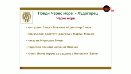 Преди Черно море - Лудогорец