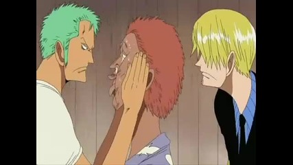 Sanji gets in Zoros way 